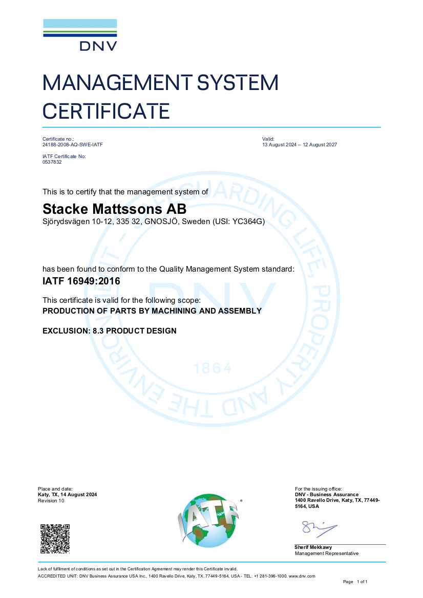 IATF certifikat